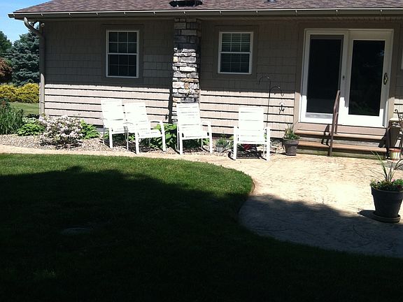 Back of home/stamped patio