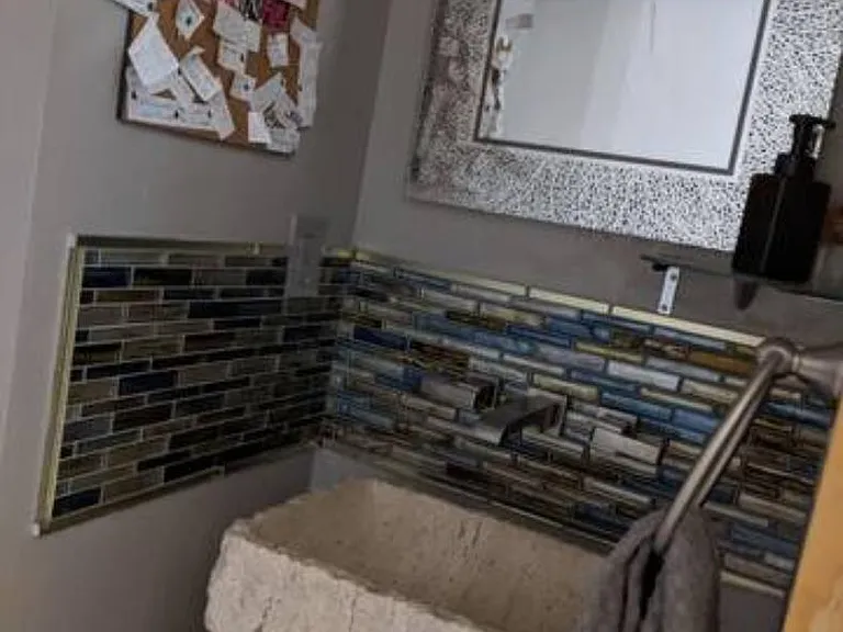 Shared main level powder room