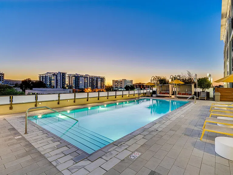 Redwood City views from pool deck