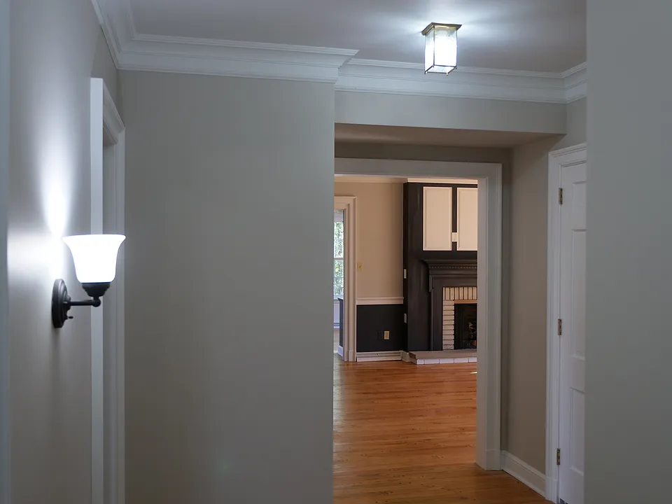 Front entrance foyer into living room