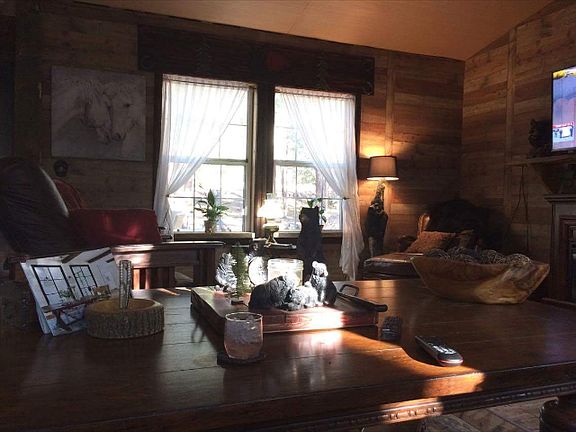 Rustic cabin family room