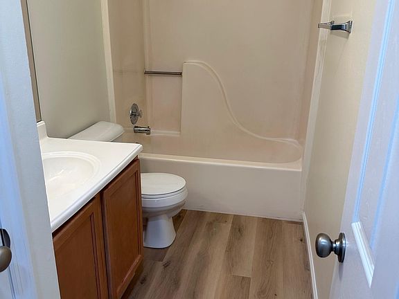 New remolded bathroom. Wood Flooring