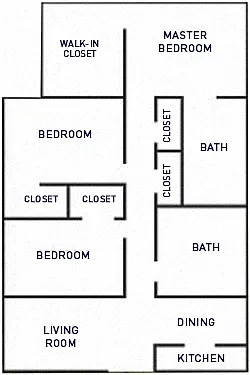 Floor plan 3 Bed 2 Bath