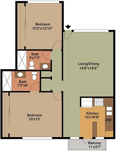 Floor plan 2X2