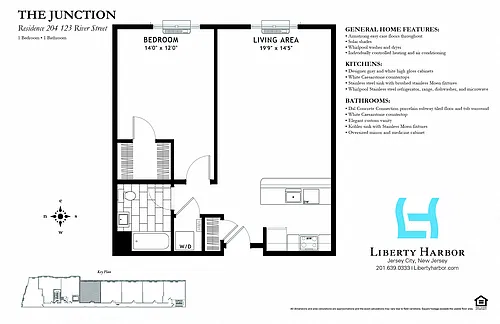Floor plan JUNCTION-1 BEDROOM PLAN F