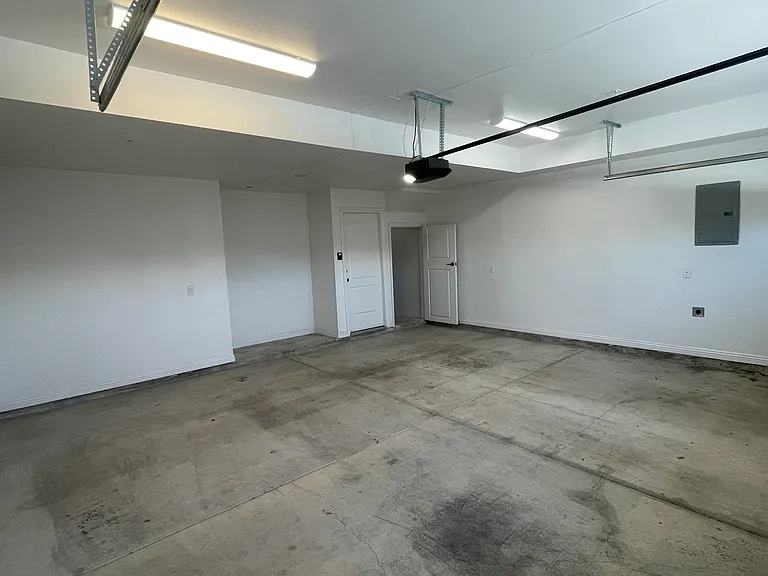 garage with extra storage room