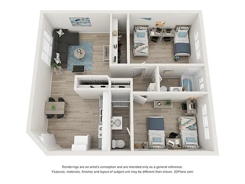 Floor plan Breakpointe 2x2