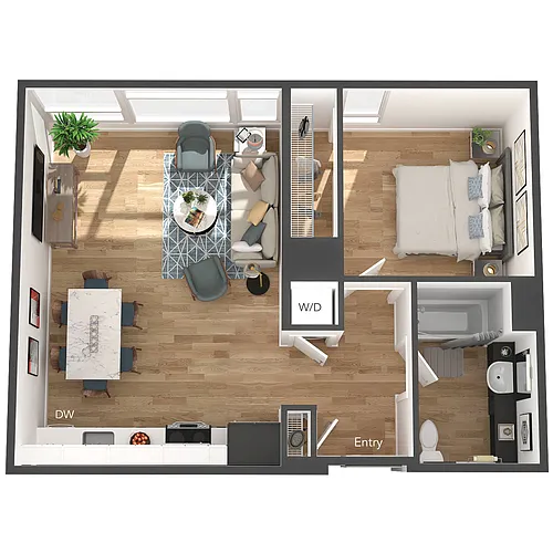 Floor plan 1 Bed/1 Bath