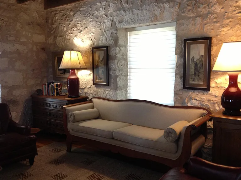 Living room west wall