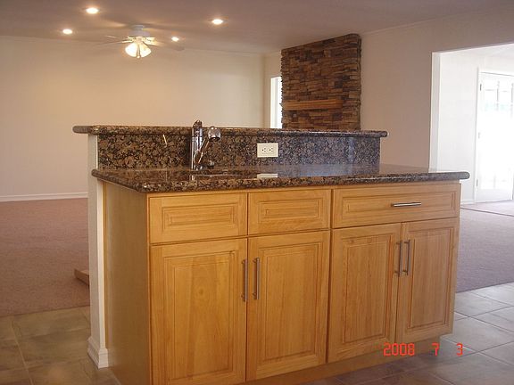 custom granite top island