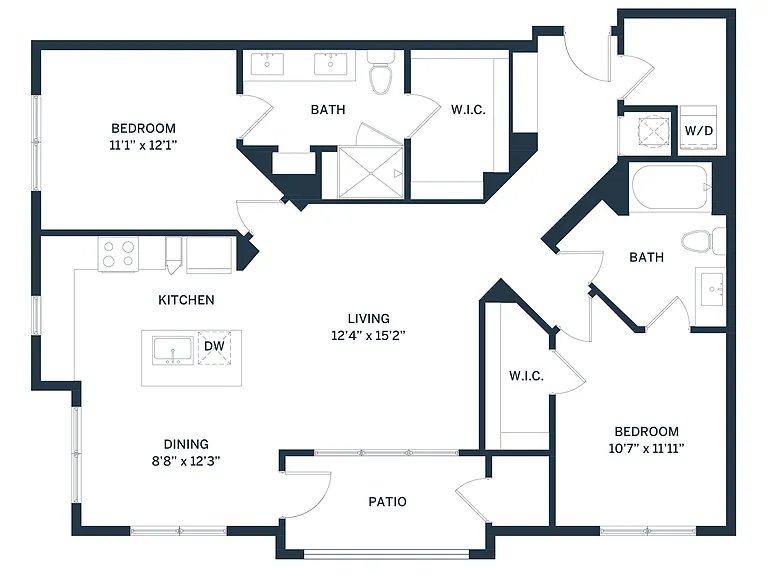 B3 | 2x2 | 1255 sq ft B3 | 2x2 | 1255 sq ft