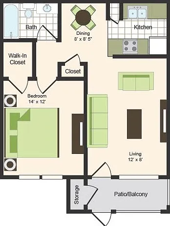 A | 1x1 | 659 sq ft A | 1x1 | 659 sq ft