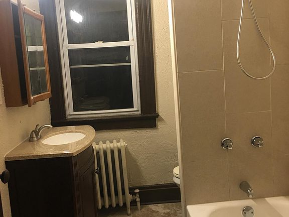 New vanity and tile floor