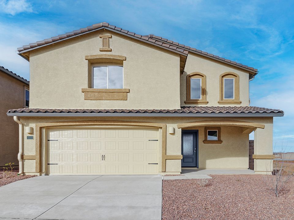Exterior of the two-story Snowflake with a covered front porch.