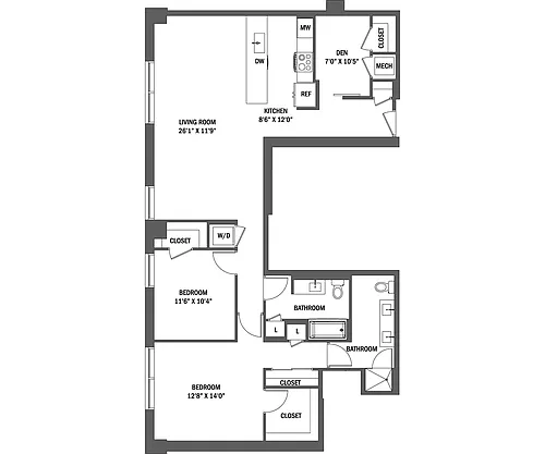 Floor plan The Evelyn I - IV