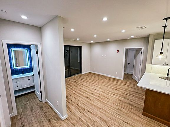 Entrance, half bath, kitchen, living