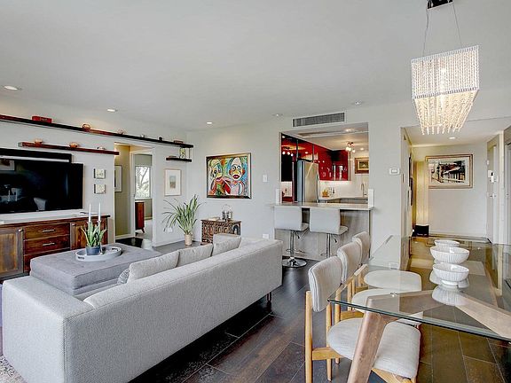 Open concept living & dining area.