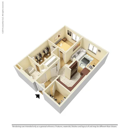 Floor plan 1 Bedroom - A1