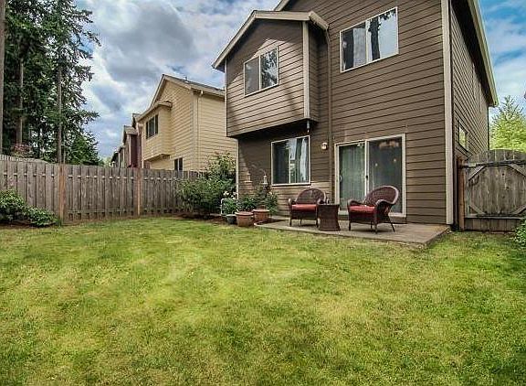Fenced backyard