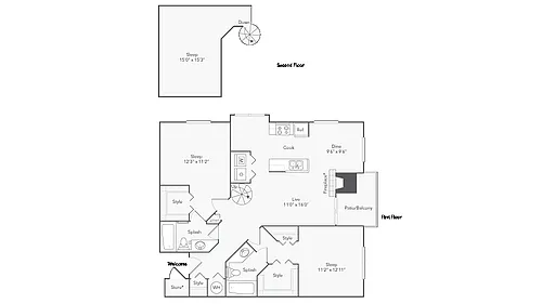 Floor plan Chesapeake Loft