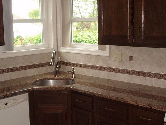 New Granite, tile backsplash