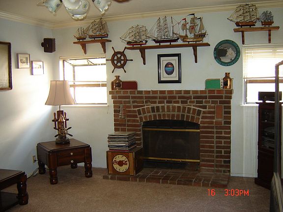Family Room with second fireplace