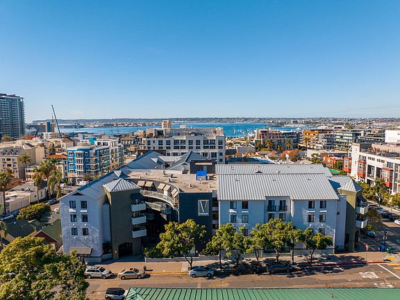 exterior of the building, near by harbor/ocean