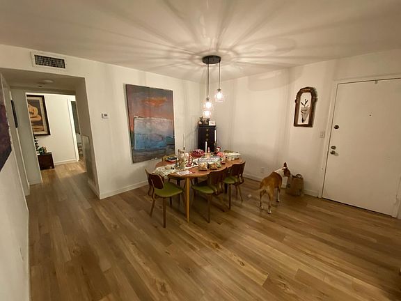 Dining room and front door (photo taken from entry to living room)