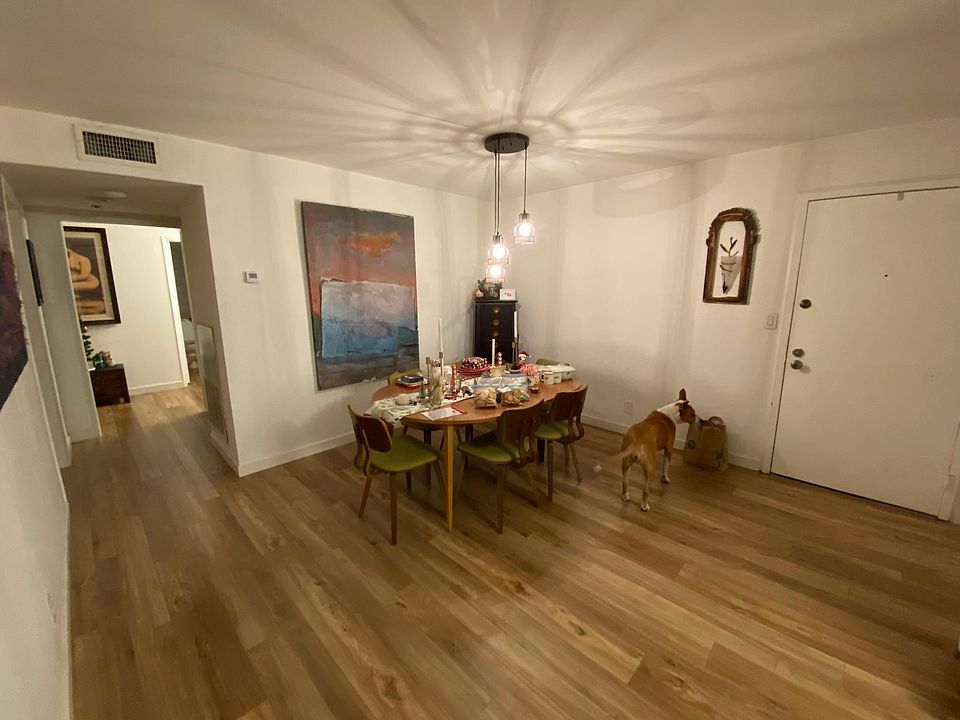 Dining room and front door (photo taken from entry to living room)