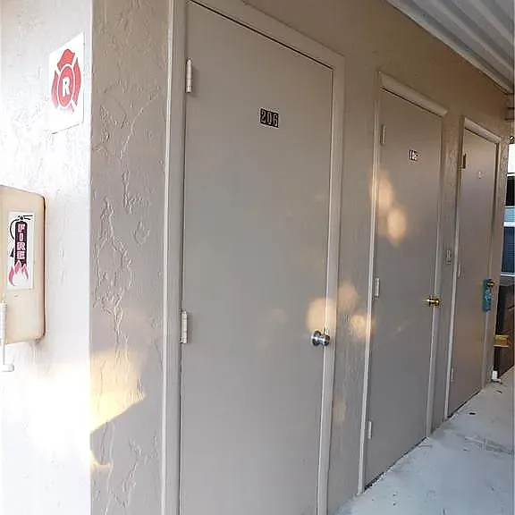 Here is your convenient extra outside storage area just to left of your assigned parking slot. Mailboxes are located on front of this area around the corner for your convenience.