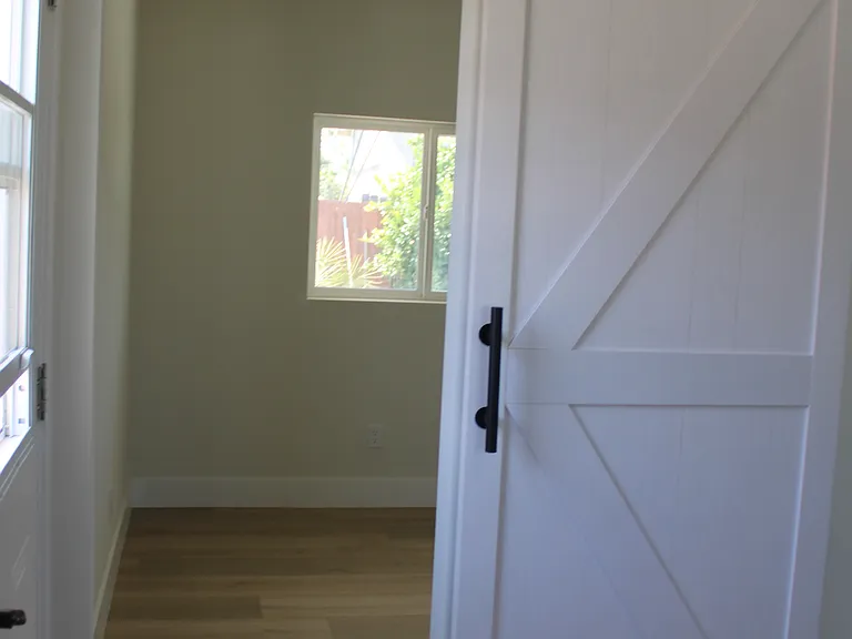 barn door. bedroom entrance