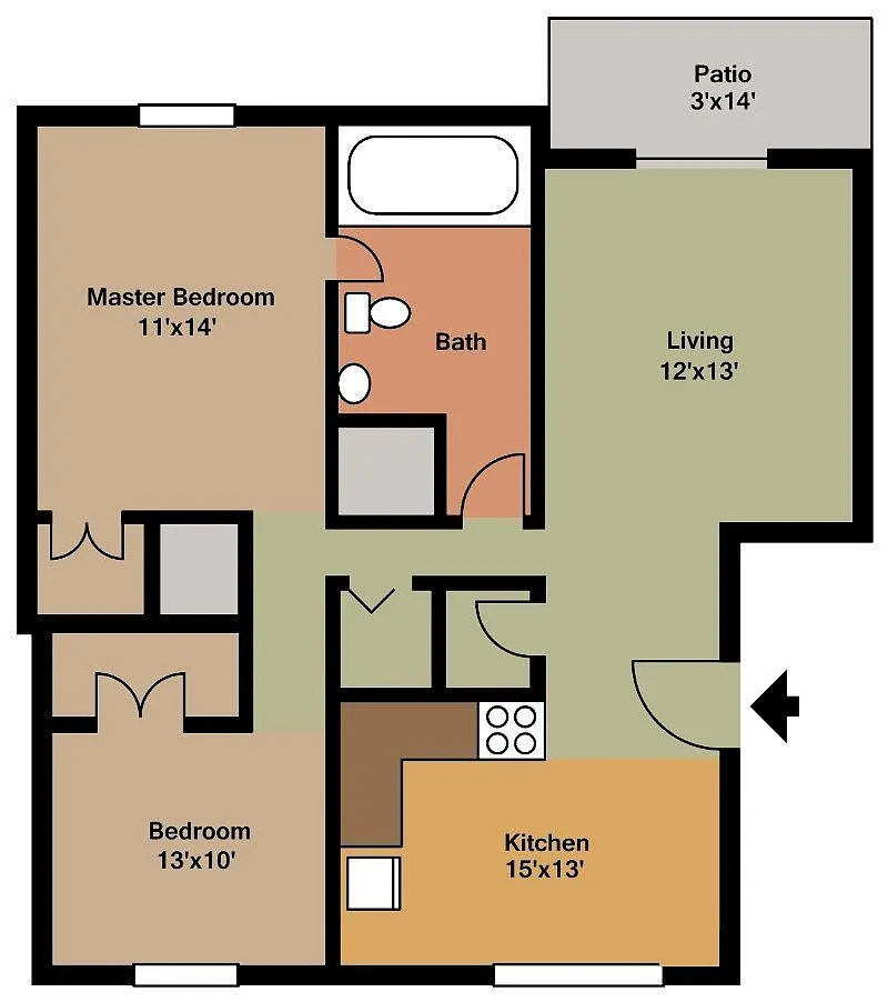 Floor plan 2 Bedroom