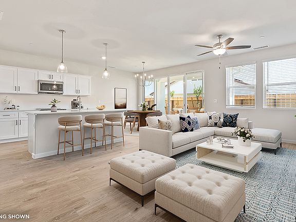 Kitchen and Great Room - shown with virtual staging