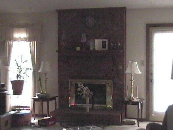 Cathedral ceiling, gas logs