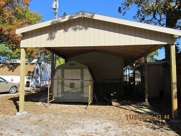 Carport w shed for golf cart