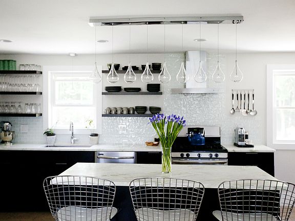 Marble counters w/ island