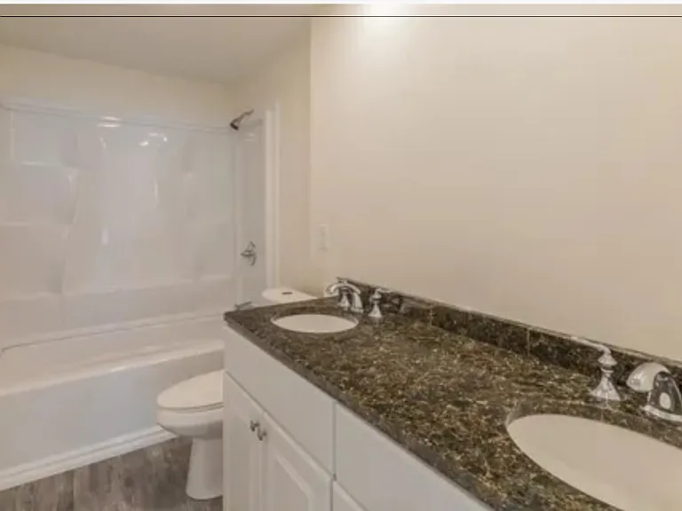 Large bathroom with double sink