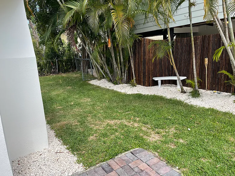 Fully fenced backyard