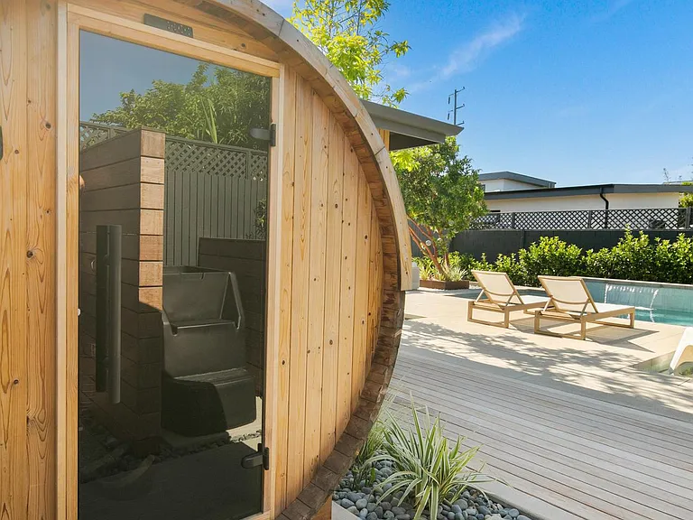 Sauna and pool