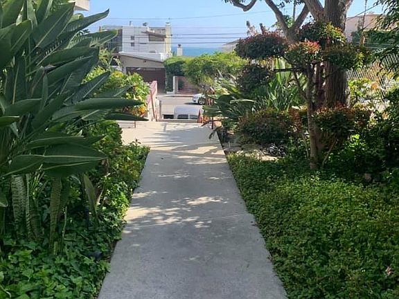 Walkway to the apartment