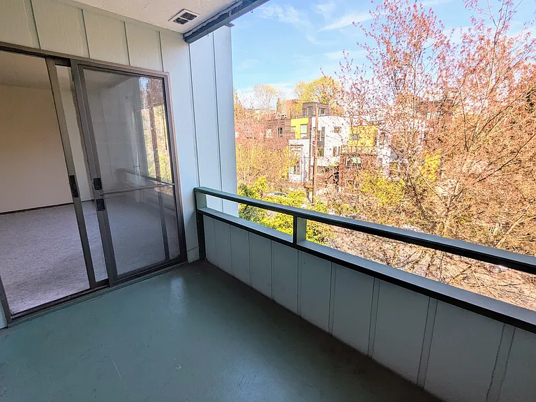 Covered private balcony