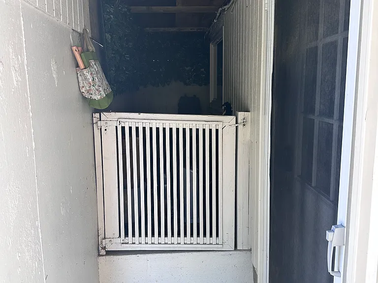 Side storage area for bikes and additional storage.
