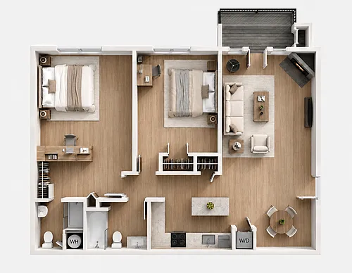Floor plan 2BR/2BA