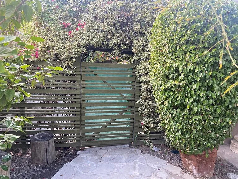 Separate gate entry to patio