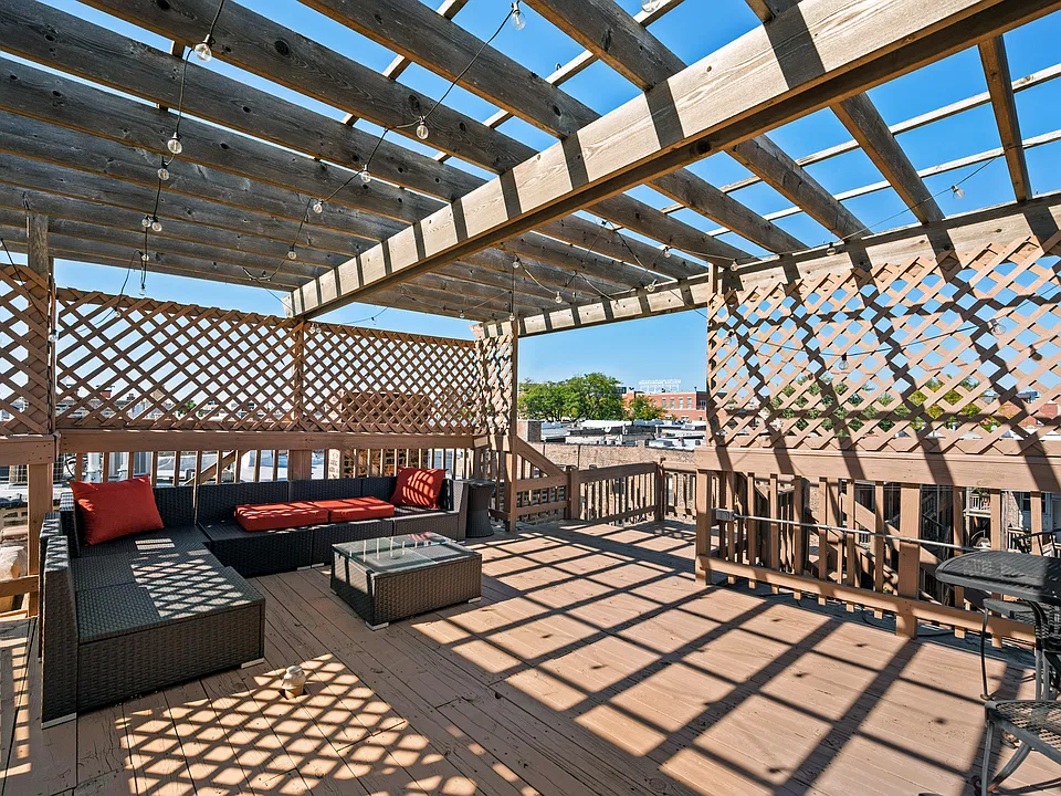 Private main-building rooftop deck, reserved exclusively for Unit 2 duplex residents.