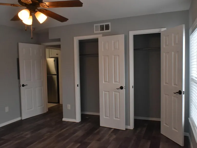 Bedroom with kitchen view