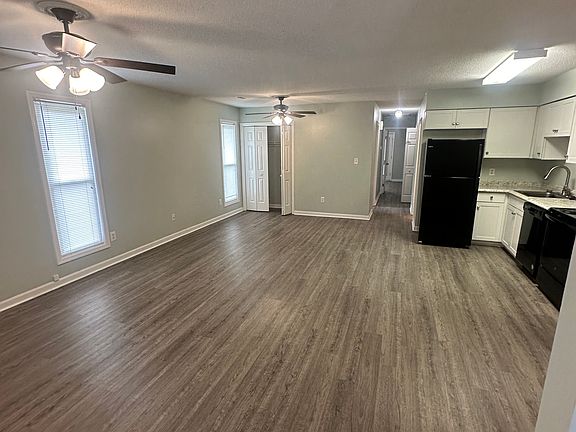 View from Front Entrance, Living area and kitchen