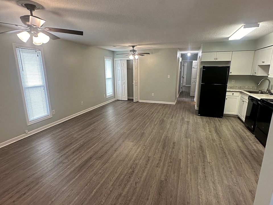 View from Front Entrance, Living area and kitchen