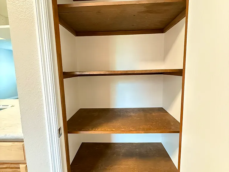Pantry closet provides lots of kitchen pantry space