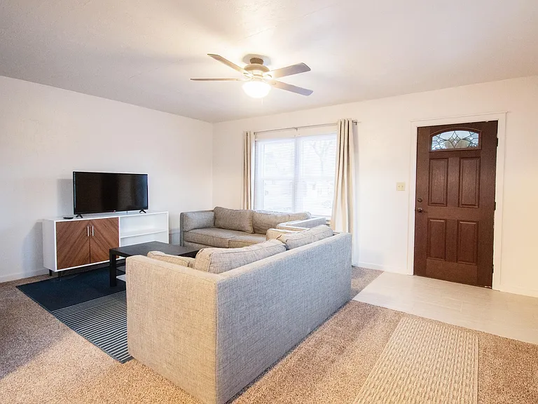 Entryway and living room